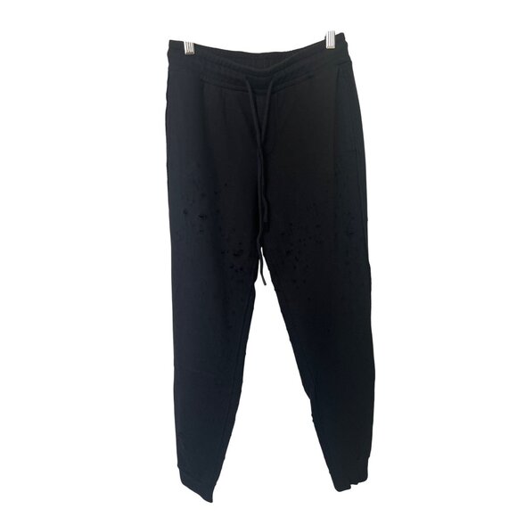 Alo Yoga Fierce Distressed Black Joggers - Picture 2 of 6